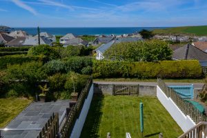 Views towards the sea from bedroom 2 at Wispa