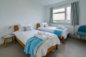 Twin single beds on ground floor at Atlantic Breezes