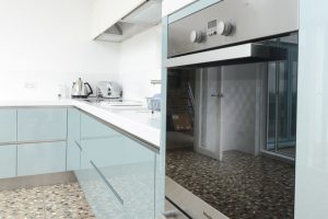 Integrated oven in kitchen at Atlantic Breezes