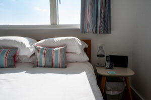 Ground floor bedroom with King size bed at Atlantic Breezes