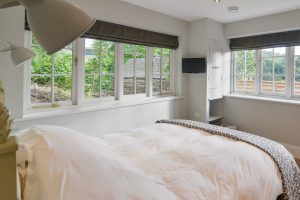 King sized bedroom at The Studio at Pensile House