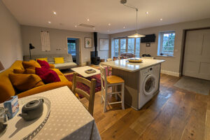 Open plan living space at The Studio at Pensile House