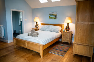 Master bedroom at Carrek Cottage