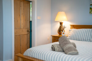 Master bedroom at Carrek Cottage