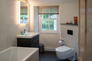 Upstairs bathroom at Carrek Cottage
