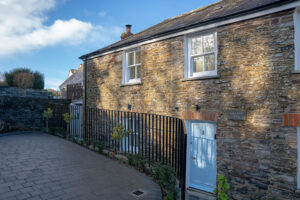 Exterior view of property and parking spot at Carrek Cottage