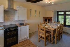 First floor dining area from the kitchen at Stable Cottage