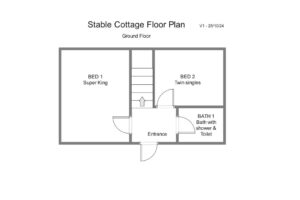 Ground floor floorplan of Stable Cottage