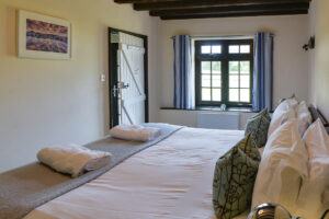 Superking bedroom on ground floor at Stable Cottage