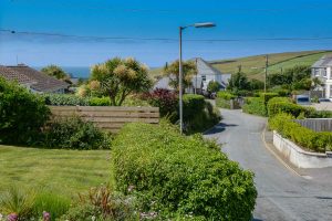 The road to the beach from the front of Trebriani
