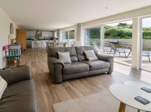 Comfortable seating int he lounge are at Trebriani