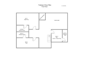 Floorplan of the first floor at Trebriani