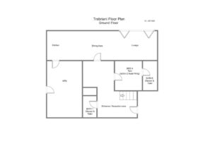 Floor plan of the ground floor at Trebriani