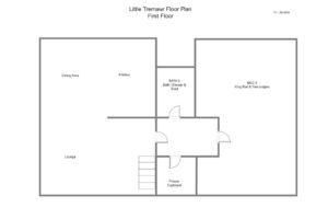 Little Tremawr floor plan of the first floor