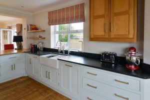 Well equipped kitchen at Newlands with Belfast sink