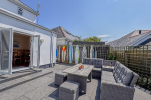 Patio to the rear of Newlands with outdoor seating