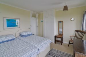 Twin bedroom which can be made as a superking if requested. Built in wardrobe and door to hallway