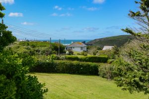 View of 't Sandt from the side with ocean in the back ground