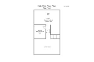 Highview floor plan of first floor