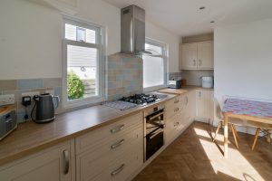 Well equipped kitchen at Lowena with integrated oven and gas hob