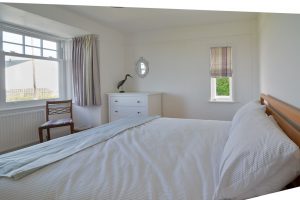 King sized bedroom on the ground floor at Lowena