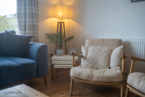 Seating in the lounge at Pendarves