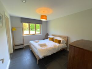 King sized bedroom on the ground floor with en suite bathroom