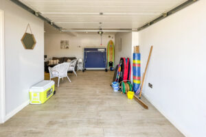 Garage with miscellaneous items at Pendarves