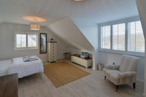 King sized bedroom on the first floor at Pendarves