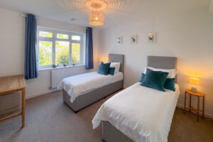 The first of three king bedrooms on the first floor at Tristan. This is normally made as a king bedroom but can be made as a twin if requested
