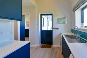 Utility room at San Marcos with external door