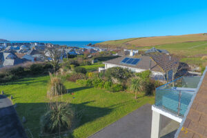 Aerial shot from Tristan looking out over the bay