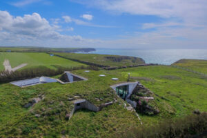 Overhead view of Spin, a unique beach house at Treyarnon Bay, Cornwall