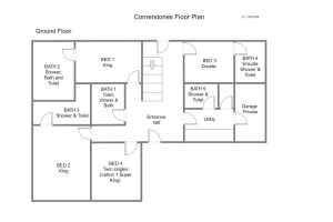 Cornerstones floor plan of ground floor