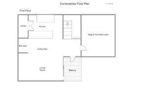 Cornerstones floor plan of first floor