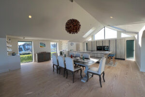 Open plan kitchen and dining area at Cornerstones