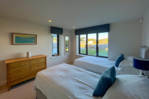 Twin bedroom on the ground floor at Cornerstones can be made as a superking if requested