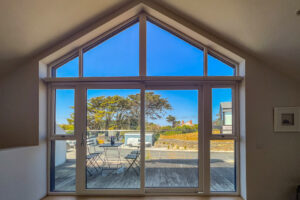 Sliding doors leading to first floor balcony at No 1 Treglos Gardens