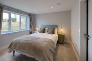 King sized bedroom on the ground floor at No 1 Treglos Gardens