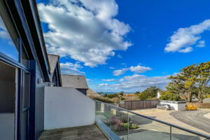 Views from the balcony at the front of No 1 Treglos Gardens