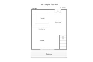 No 1 Treglos Gardens floor plan of the first floor