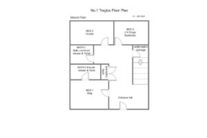 No 1 Treglos Gardens floor plan of the ground floor