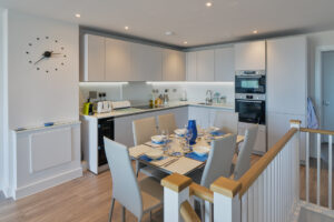 Dining and kitchen area at Quiescence