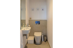 First floor toilet at Quiescence with toilet and wash hand basin