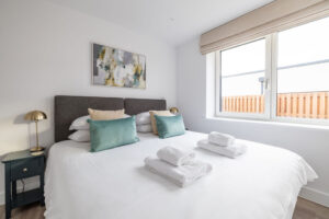 The second superking bedroom at The Look Out which can be made as a twin room if requested