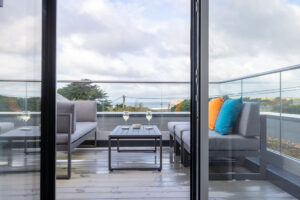 First floor balcony with outdoor sofa type seating at The Look Out