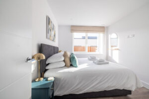 The second superking bedroom at The Look Out with window to the side of the house. This bedroom can be made as twin room if requested