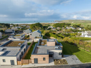 Aerial view overlooking The Look Out and adjacent properties