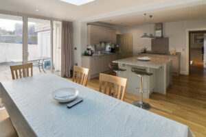 Open plan kitchen and dining area at Coronado