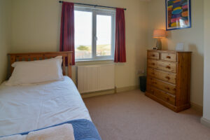 Sea views from triple bedroom at Coronado. The top bunk bed is only made up if requested